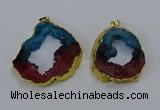 NGP3045 30*45mm – 40*60mm freeform druzy agate pendants