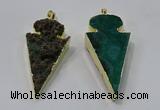 NGP3055 25*50mm - 28*55mm arrowhead agate pendants wholesale