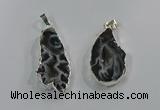NGP3099 25*40mm - 30*50mm freeform druzy agate gemstone pendants