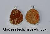 NGP3150 25*35mm - 35*45mm freeform sea sediment jasper pendants