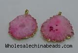 NGP3197 35*40mm - 45*50mm freeform druzy agate pendants