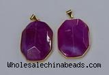 NGP3304 35*45mm freeform agate gemstone pendants wholesale