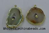 NGP3361 45*55mm - 50*65mm freeform druzy agate pendants
