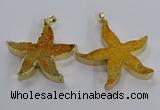 NGP3521 48*50mm starfish fossil coral pendants wholesale