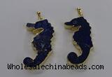 NGP3560 22*58mm - 25*55mm seahorse lapis lazuli pendants