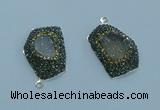 NGP3580 20*30mm - 22*32mm freeform druzy agate pendants