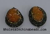 NGP3676 35*45mm freeform plated druzy agate pendants wholesale