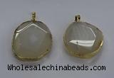 NGP3726 30*40mm - 35*45mm freeform agate gemstone pendants