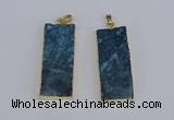 NGP3956 20*50mm - 25*45mm rectangle druzy agate gemstone pendants