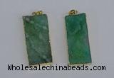NGP3957 20*50mm - 25*45mm rectangle druzy agate gemstone pendants