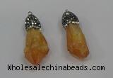 NGP4286 10*30mm - 15*45mmmm nuggets plated quartz pendants