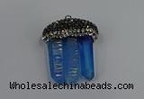 NGP4338 22*30mm - 25*35mm sticks white crystal pendants