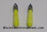 NGP5417 10*65mm sticks lemon jade gemstone pendants wholesale