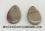 NGP5520 35*50mm flat teardrop ocean jasper pendants wholesale