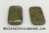 NGP5534 35*55mm rectangle unakite gemstone pendants