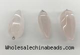NGP5541 14*40mm - 23*58mm teardrop rose quartz pendants