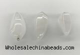 NGP5551 14*40mm - 23*58mm teardrop white jade pendants