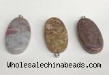 NGP5751 20*40mm oval agate gemstone pendants wholesale