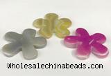 NGP5811 48mm - 50mm flower agate gemstone pendants wholesale