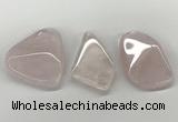 NGP5849 28*45mm - 40*55mm freeform rose quartz slab pendants