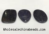 NGP5858 35*55mm freeform blue goldstone pendants wholesale