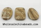 NGP5871 35*55mm freeform picture jasper pendants wholesale