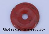 NGP606 5pcs 5*40mm red jasper gemstone donut pendants wholesale