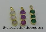 NGP6536 10*32mm druzy agate gemstone pendants wholesale