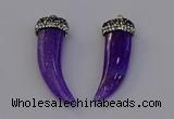 NGP6963 12*40mm - 15*45mm horn agate gemstone pendants