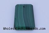 NGP703 20*30mm trapezoid natural malachite gemstone pendant