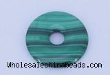 NGP704 30mm natural malachite gemstone donut pendant
