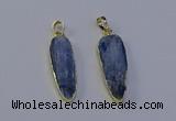 NGP7049 13*35mm - 14*40mm flat teardrop blue kyanite pendants
