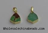NGP7240 15*20mm australia chrysoprase pendants wholesale