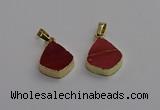NGP7246 15*20mm flat teardrop mookaite gemstone pendants