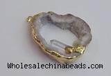 NGP7388 45*50mm - 50*55mm freeform druzy agate pendants