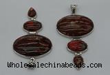 NGP8017 50*82mm - 52*86mm brecciated jasper pendant set jewelry
