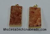 NGP8522 25*50mm - 27*53mm rectangle druzy agate pendants