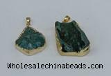 NGP8621 25*30mm - 28*40mm freeform druzy agate pendants wholesale