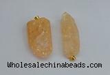 NGP8879 16*38mm - 25*60mm sticks crackle quartz pendants wholesale