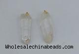 NGP8898 12*40mm - 14*42mm sticks white crystal pendants wholesale