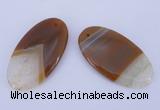 NGP897 5PCS 30*55mm oval agate druzy geode gemstone pendants