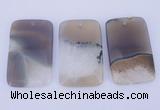 NGP911 5PCS 34*54mm rectangle agate druzy geode gemstone pendants