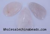 NGP959 5PCS 35-45mm*50-65mm freeform rose quartz gemstone pendants