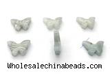 NGP9855 12*18mm butterfly natural aquamarine pendant