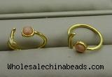NGR1087 8mm faceted coin  labradorite gemstone rings wholesale