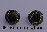 NGR2155 20mm - 22mm coin plated druzy agate gemstone rings