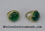 NGR236 20mm flat round agate gemstone rings wholesale