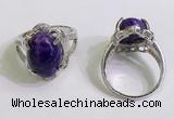 NGR3030 925 sterling silver with 10*14mm oval charoite rings