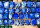 NLBS01 15 inches 12*16mm - 13*18mm faceted nuggets lapis lazuli beads