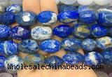 NLBS02 15 inches 12*16mm - 13*18mm faceted nuggets lapis lazuli beads